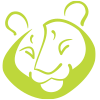 Round lioness logo